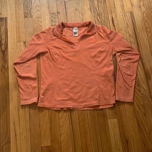 Salmon North Face fleece quarter zip